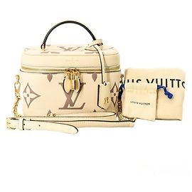Borsa Louis Vuitton Vanity PM Bicolor Monogram Empreinte Beige