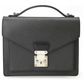 Sac à main Louis Vuitton Taiga Monceau 28 Noir