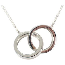 Autre Marque Collar Tiffany & Co. 925 1837 Interlocking Circle Plata