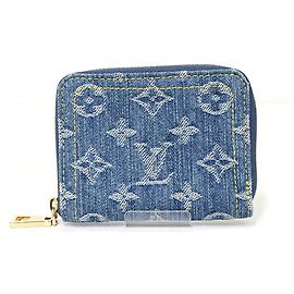 Louis Vuitton Monogram Denim Zippy Coin Purse Blue