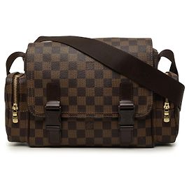 Louis Vuitton Brown Damier Ebene Melville Reporter Marrone