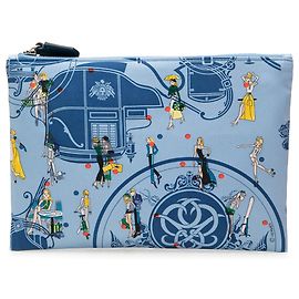 Beauty case Hermès Blue Silk Ex Libris Les Parisiennes Blu Blu chiaro