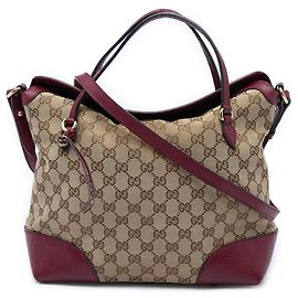 Sac cabas Gucci Bree Fold Over Medium en toile GG beige Beige