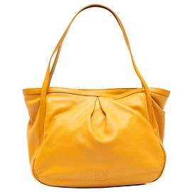 LOEWE Anagram Tote aus gelbem Nappaleder Gelb Senf