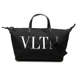 Borsa da viaggio Valentino VLTN in nylon nero Nero