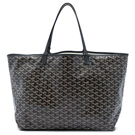 Goyard Black Goyardine Saint Louis GM Black