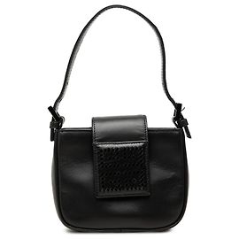 Borsa Givenchy Mini in pelle di vitello testurizzata nera con logo Nero