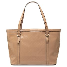 Gucci Nice Tote aus rosa Lackleder Microguccissima Pink