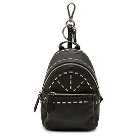 Chaveiro e pingente de bolsa Selleria com tachas preto Fendi Preto