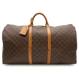 Borsa Boston Louis Vuitton Monogram Keepall 60 Marrone Monogramma