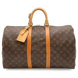 Louis Vuitton Monogram Keepall 45 Boston Tasche Braun Monogramm