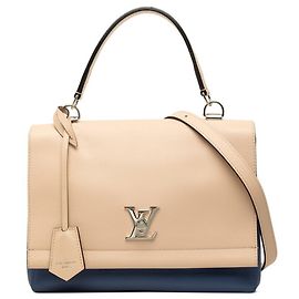 Sac à main Louis Vuitton Lockme 2 Cartable Bleu Beige