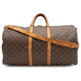 Borsa Boston Louis Vuitton Monogram Keepall Bandoulière 55 Marrone Monogramma