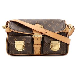 Sac à épaule Louis Vuitton Monogram Hudson PM Marron Monogramme