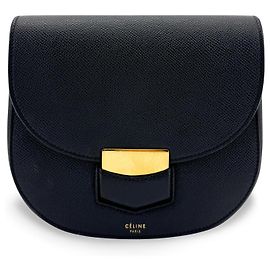 Céline Celine Trotteur Calfskin Small Schwarz
