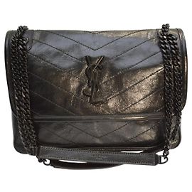Autre Marque Saint Laurent Niki Medium Bolso de Hombro Negro Negro