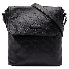 Borsa a tracolla Gucci Guccissima Nero