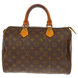 Louis Vuitton Speedy Monogram Canvas 30 Castaño
