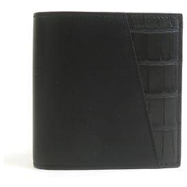 Bottega Veneta Black Leather Bill Wallet Black