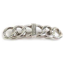 Fermi capelli Chanel in metallo argentato Argento
