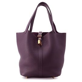 Hermès Hermes Picotin Lock MM Handtasche Dunkelviolett