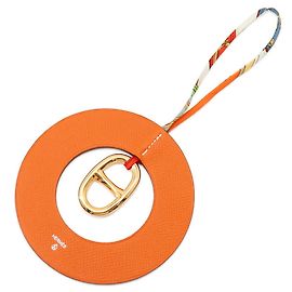 Hermès Hermes Petit H Chaine d'Ancre Bag Charm Rosso Arancione