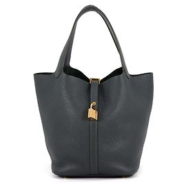 Hermès Bolsa Hermes Picotin Lock MM Verde escuro
