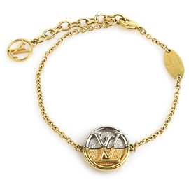 Pulseira com pingentes Louis Vuitton Prata Dourado