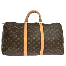 Louis Vuitton Keepall Monogram Canvas 50 Castaño