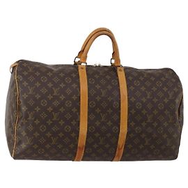 Louis Vuitton Keepall Monogram Canvas 55 Castaño