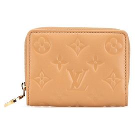 Louis Vuitton Portefeuille Lou Embossed Bi-fold Wallet Marrone