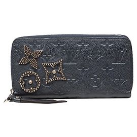 Portafoglio Zippy Louis Vuitton Monogram Empreinte Blu