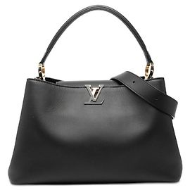 Borsa a tracolla Louis Vuitton Capucines Souple GM Nero