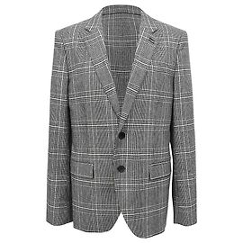 The Kooples Prince of Wales Check Pattern Blazer in Grey Wool Grey