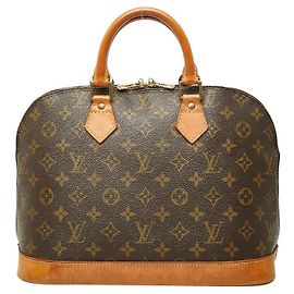 Louis Vuitton Monogram Alma PM Handbag Brown