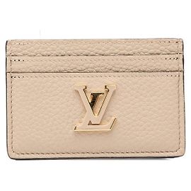 Louis Vuitton Porte Carte Capucines Card Case Brown Beige