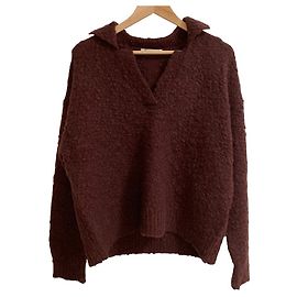 Autre Marque BEAUTY&YOUTH Slub Yarn Strickpullover Braun