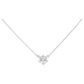 Autre Marque Colar de ouro branco K10 e diamantes Prata