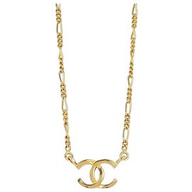 Chanel Quilted CC Pendant Chain Metal Large Golden