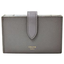 Céline Tarjetero de piel Celine en Gray Castaño