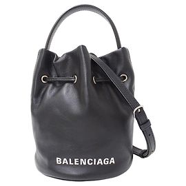 Mini borsa a mano Balenciaga in pelle nera Nero