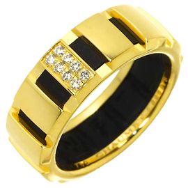Chaumet Class One #53 Rubber and Yellow Gold Band Ring Other