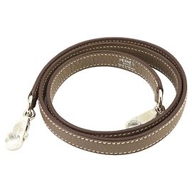 Hermès Alça de Ombro Hermes Kelly Bolide Prata Taupe