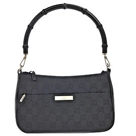 Gucci Bamboo Bullet GG Canvas Medium Nero