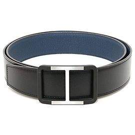 Hermès Cinturón Hermes de piel Togo negra Negro