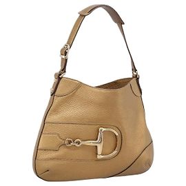 Sac à épaule en cuir Gucci Doré