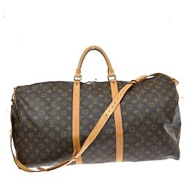 Louis Vuitton Keepall Bandouliere Monogram Canvas 60 Castaño