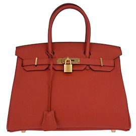 Hermès Hermes Birkin Red Togo with Gold Hardware 30 Rot