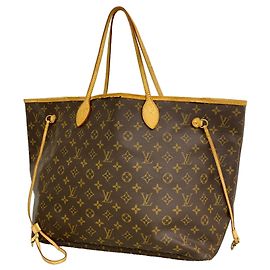Sac cabas Louis Vuitton Monogram Neverfull GM M40157 Marron