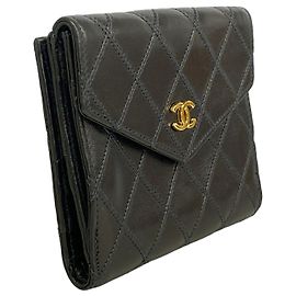 Chanel Bicolore Lambskin Wallet Black